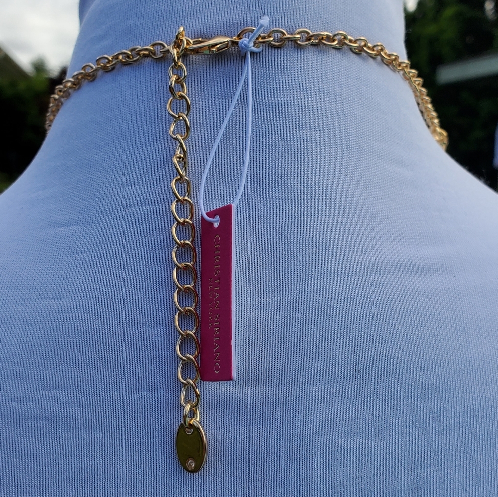 NWT Christian Siriano Crystal Bib Necklace - Picture 14 of 16